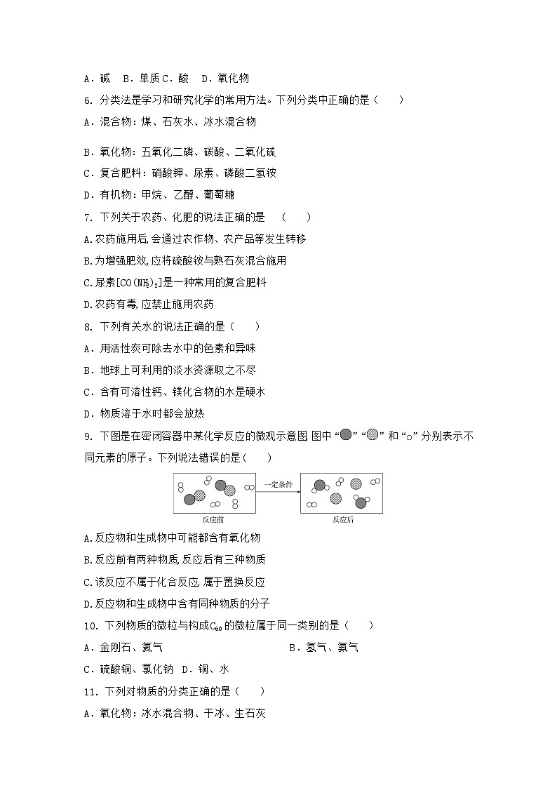 2021学年河南省濮阳县中考化学适应性试卷第2页