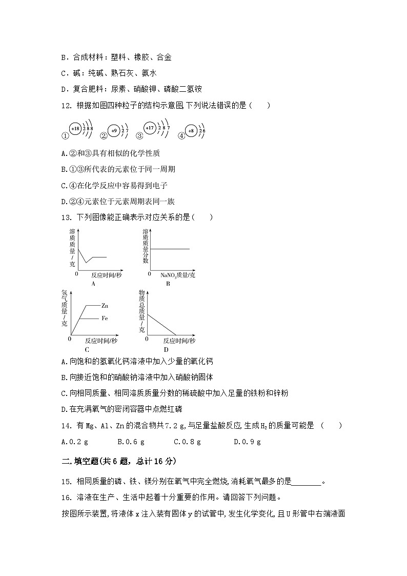 2021学年河南省濮阳县中考化学适应性试卷第3页