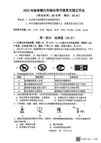 江苏省泰州中学附属初级中学 泰兴市洋思中学2023-2024学年九年级上学期12月月考化学试题