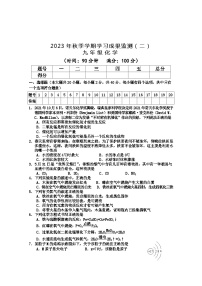 广西防城港市上思县2023-2024学年九年级上学期第二次月考化学试题