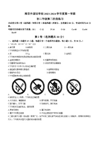 81，江苏省南京外国语学校2023-2024学年九年级上学期12月月考化学试题(无答案)