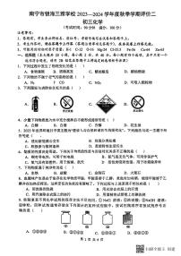 89，广西南宁市银海三雅学校2023-2024学年九年级上学期12月月考化学试题