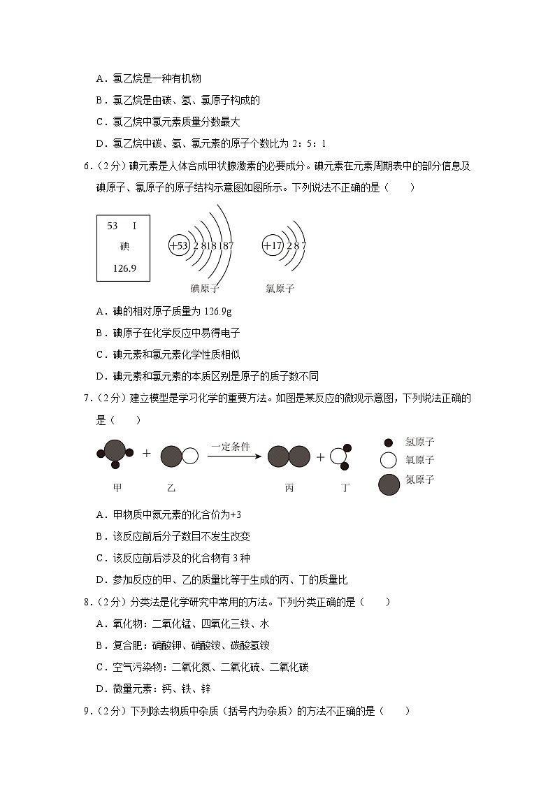 2023年山东省威海市中考化学试卷02
