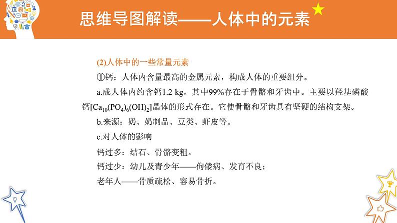 十二《化学元素与人体健康》 思维导图课件06