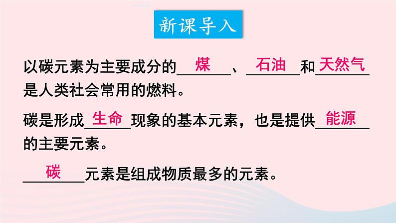 第五章燃料5.2组成燃料的主要元素--碳课件（粤教版九年级上册）第2页