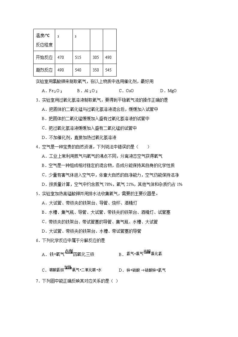 2.3制取氧气同步练习 人教版初中化学九年级上册02