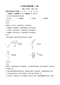 山东省德州市乐陵市朱集中学2023-2024学年九年级上学期第二次月考化学试题