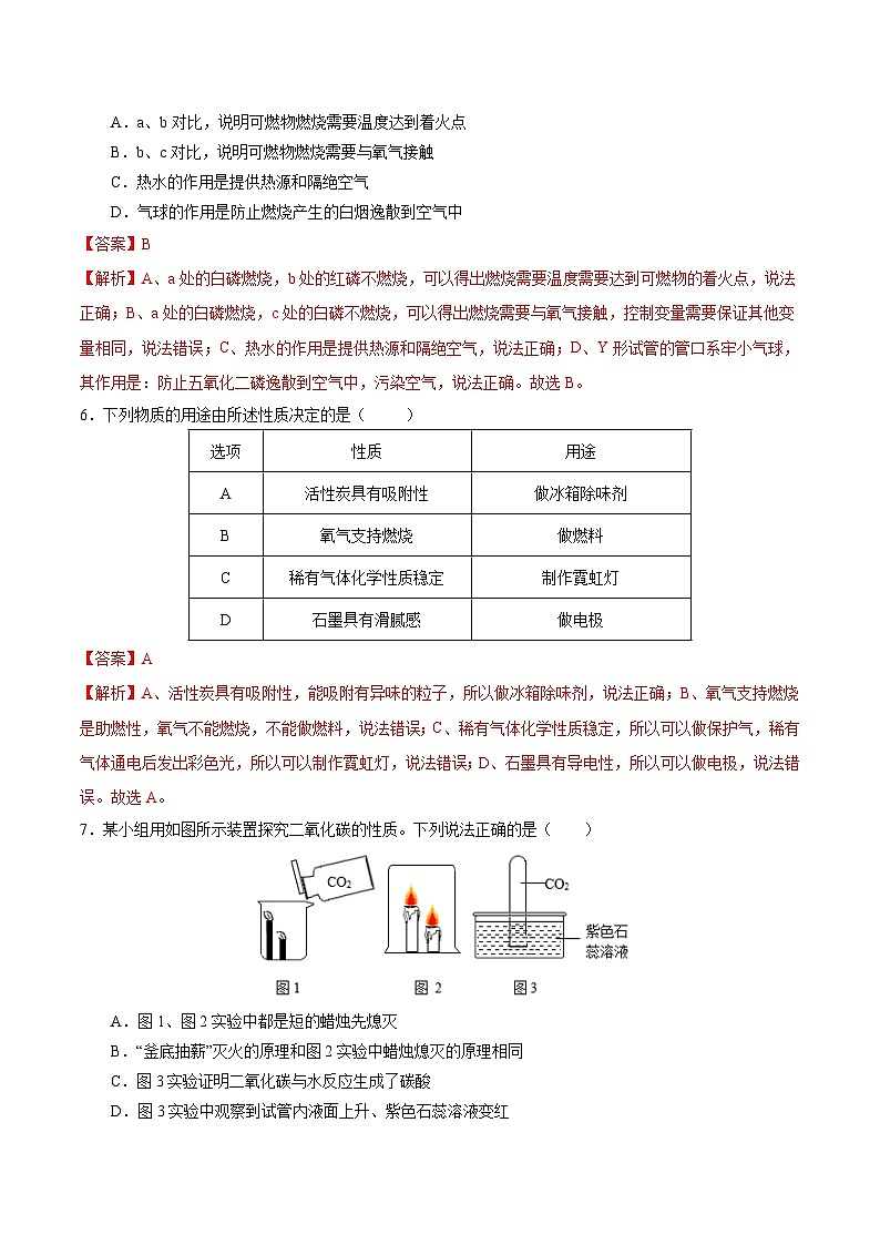 九年级化学期末模拟卷（广州专用，人教版1-8单元）-2023-2024学年初中上学期期末模拟考试03