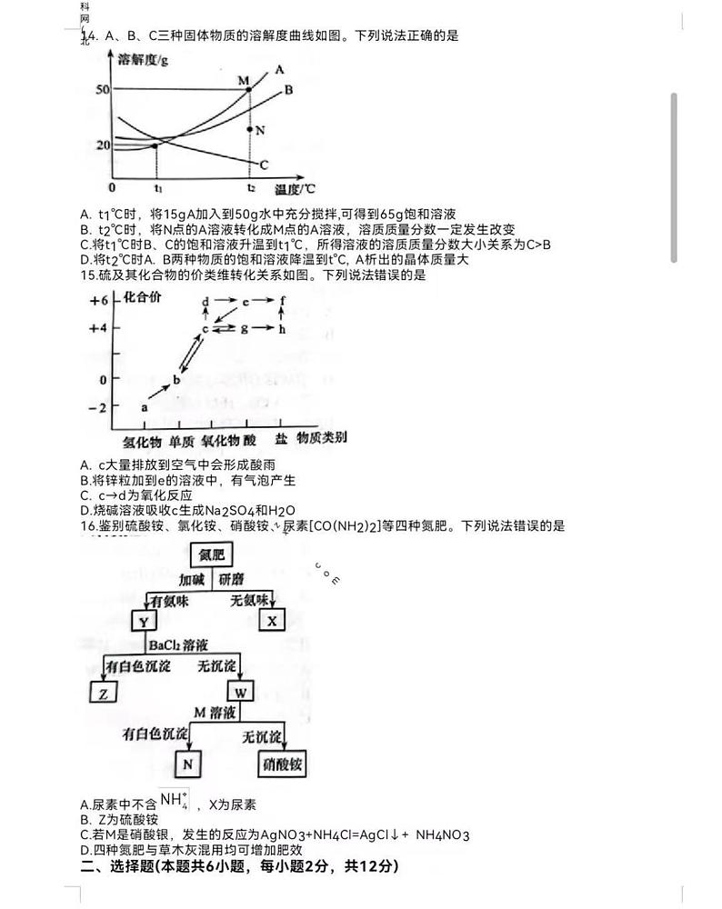 2023年青岛化学自招及答案第3页