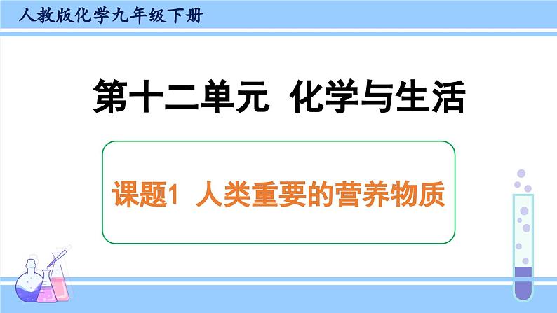 人教版九年级化学下册课件 第十二单元 课题1 人类重要的营养物质01