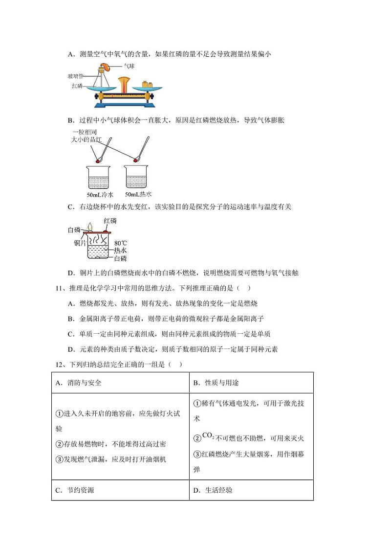 安徽省合肥市2023-2024学年九年级上学期期末模拟化学试卷（含答案）第3页