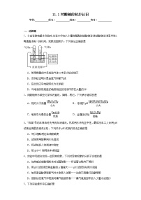 化学九年级下册第一节 对酸碱的初步认识课时作业