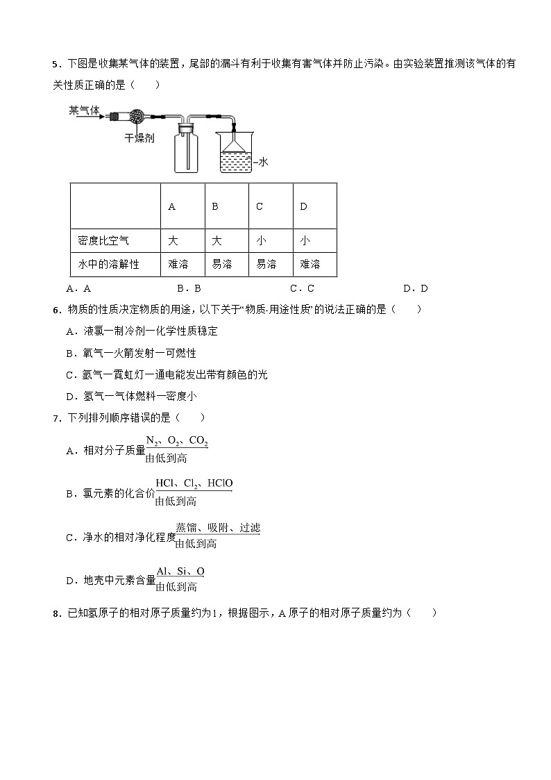 山东省烟台市牟平区2023年八年级上学期期末化学试题附答案02