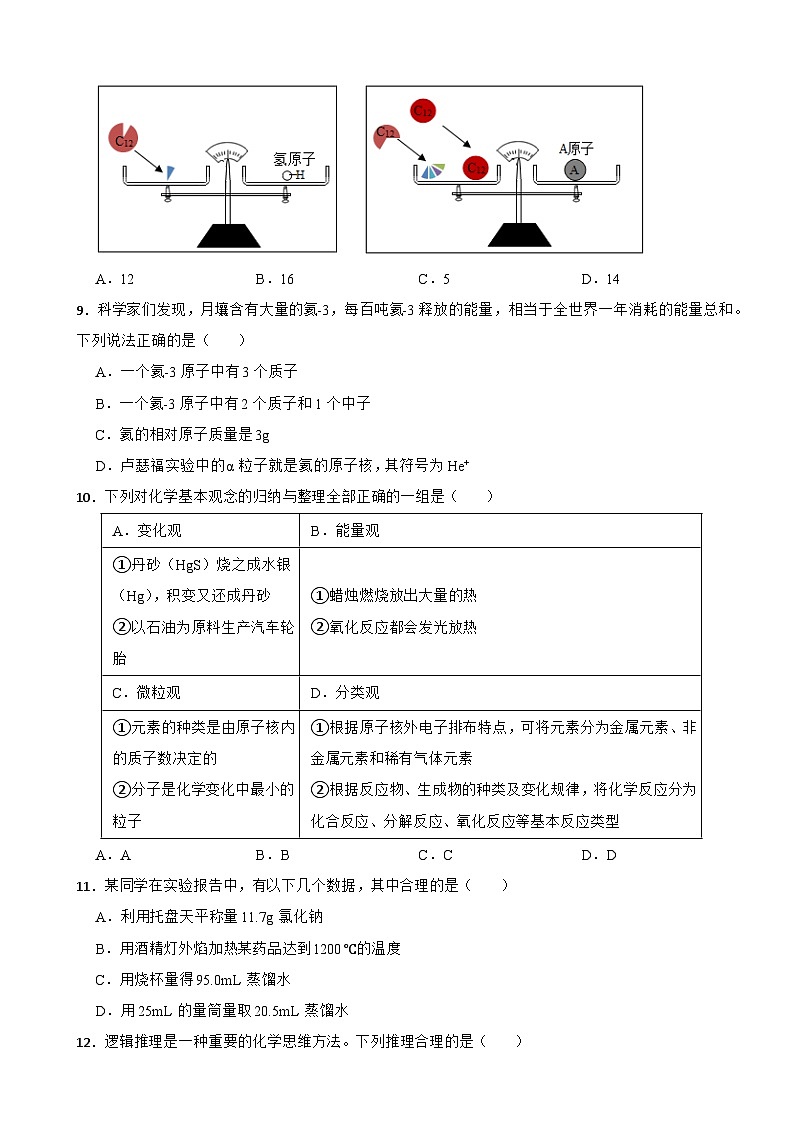 山东省烟台市牟平区2023年八年级上学期期末化学试题附答案03