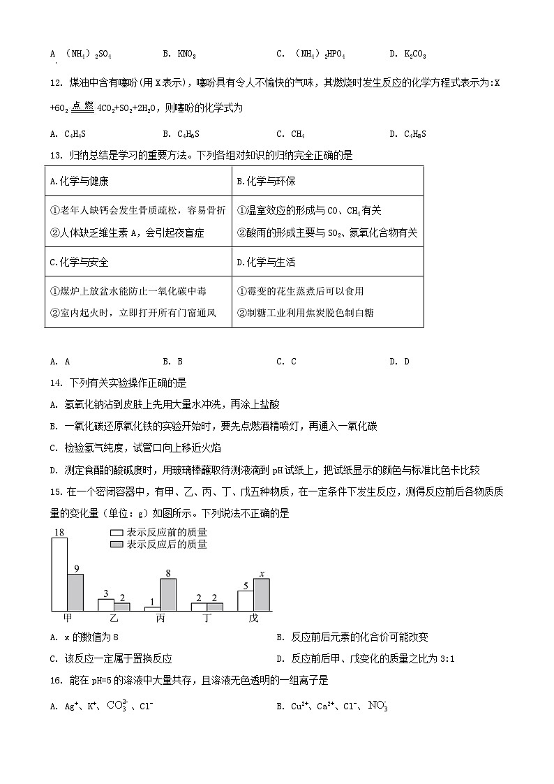 2023年黑龙江佳木斯中考化学真题及答案第3页