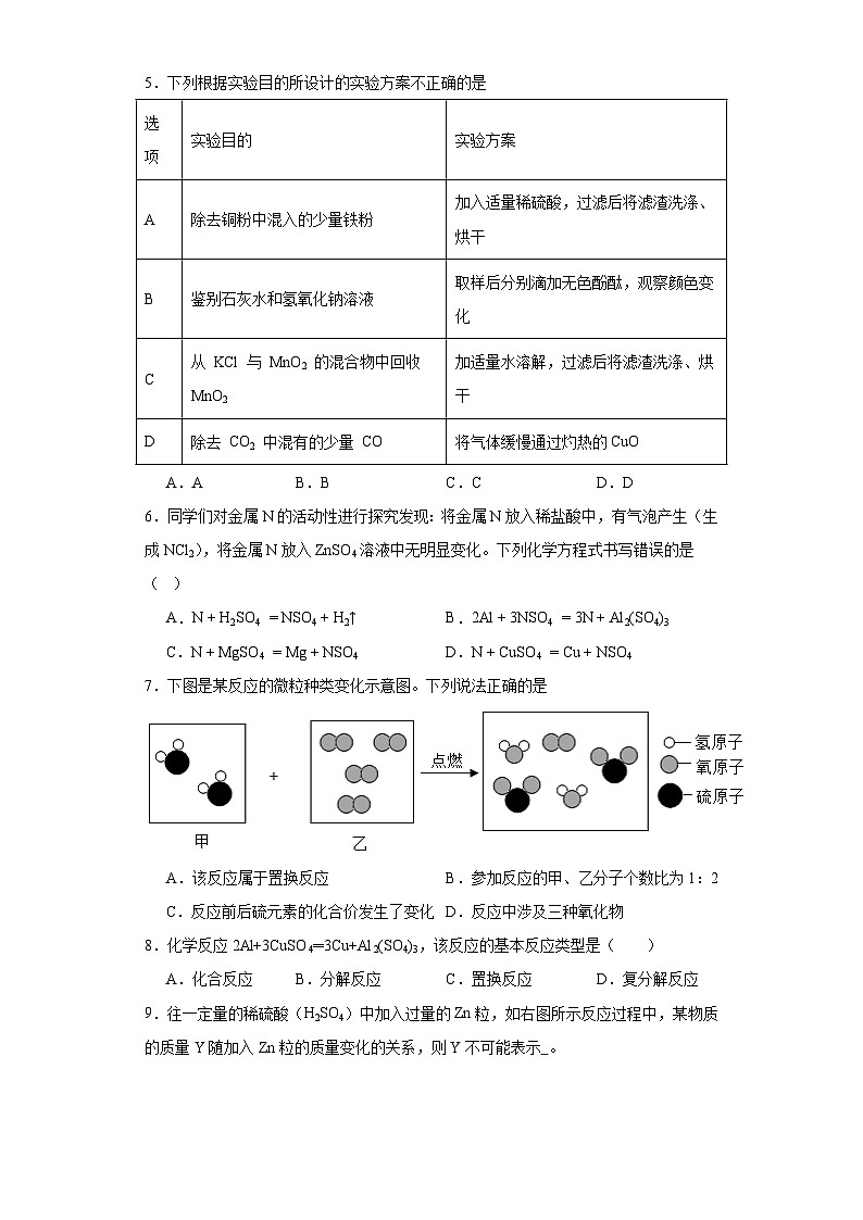 第十章金属章节练习  京改版初中化学九年级下册第2页