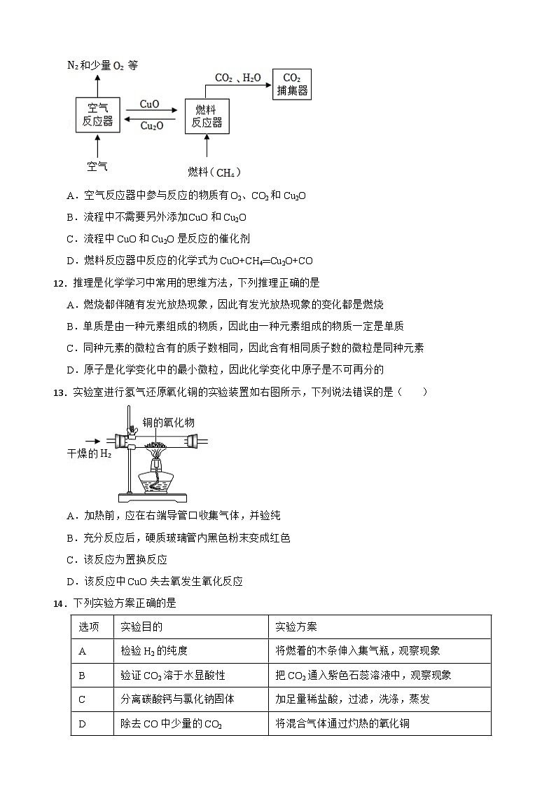 重庆市南岸区2023年九年级上学期期末化学试卷附答案第3页