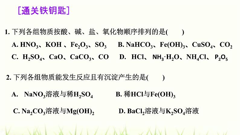 人教版九年级化学下册第11单元《盐与化肥》复习课件第8页