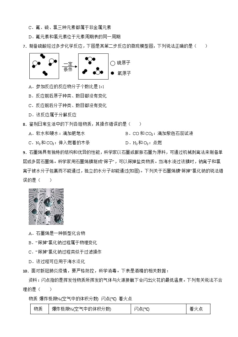 安徽省安庆市2023年九年级上学期期末化学试题附答案第3页
