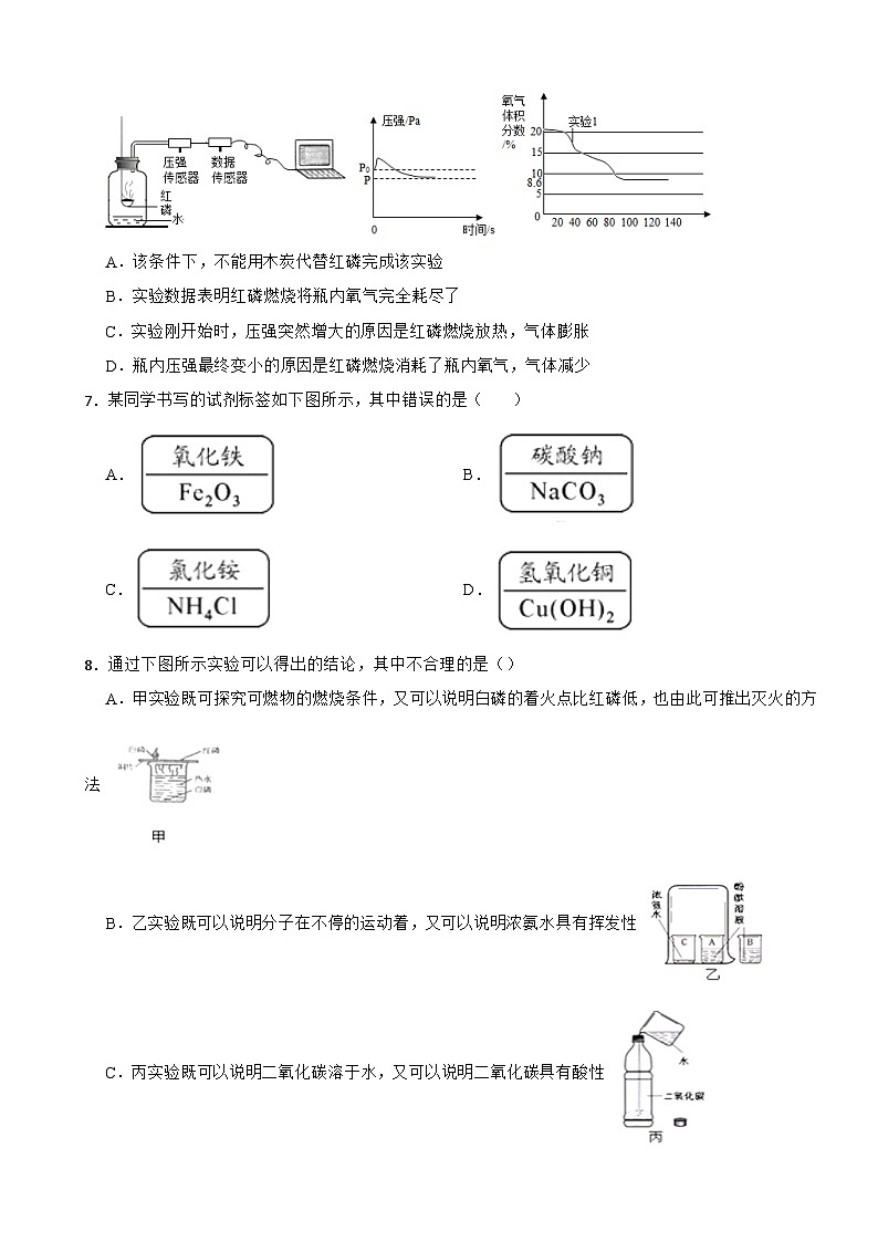 陕西省渭南市2023年九年级上学期期末化学试题附答案03