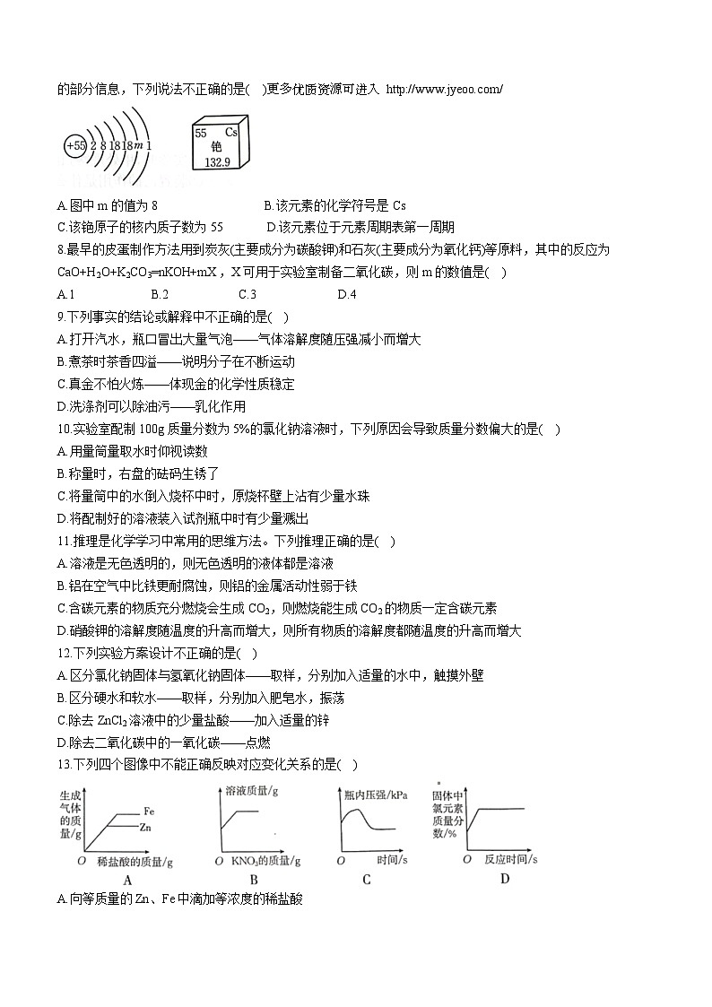 河南省新乡市封丘县2023-2024学年九年级上学期1月期末化学试题第2页