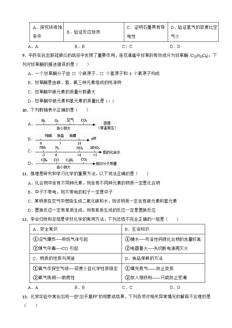 黑龙江省齐齐哈尔市2023年九年级上学期期末化学试题附答案03