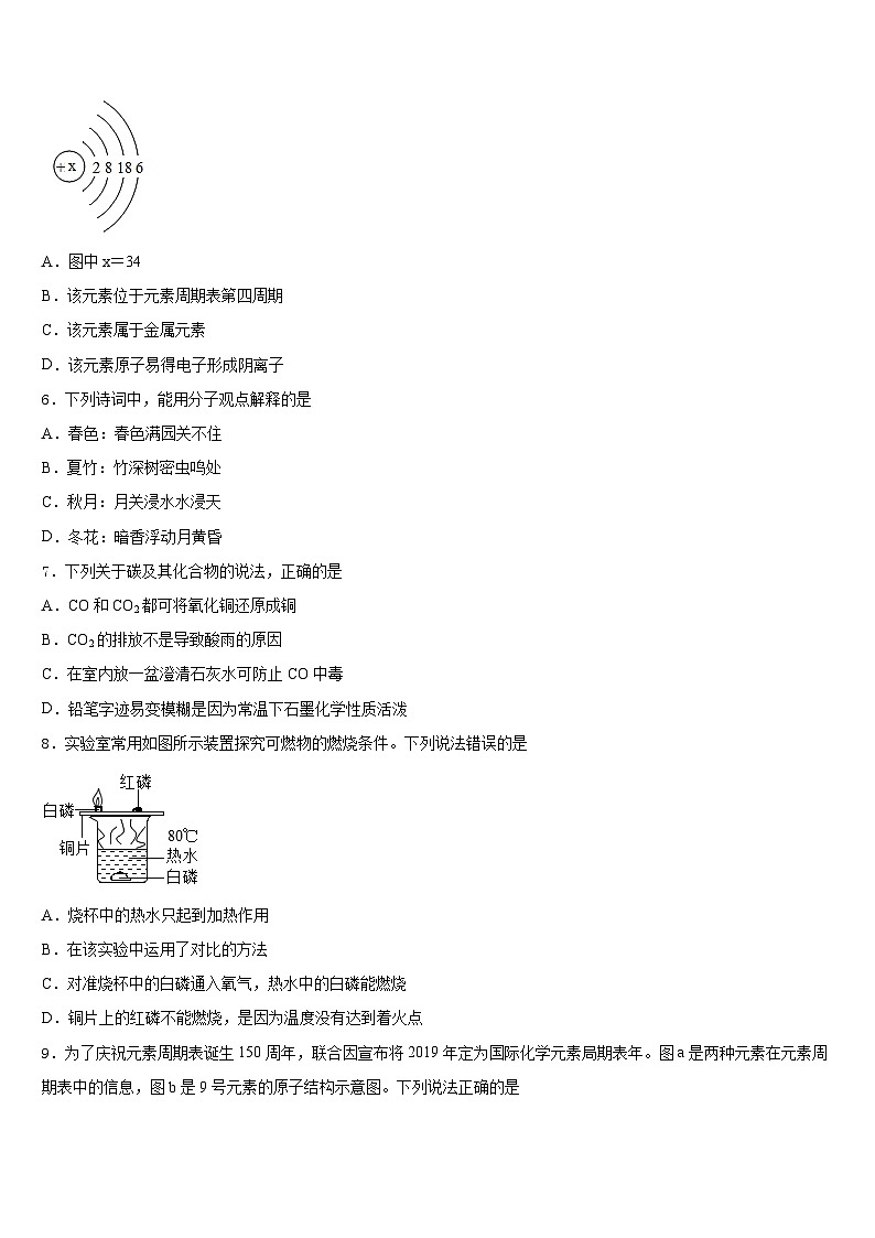 2023-2024学年三亚市重点中学化学九上期末考试试题含答案02