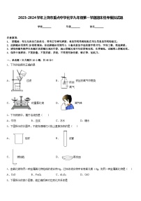 2023-2024学年上饶市重点中学化学九年级第一学期期末统考模拟试题含答案