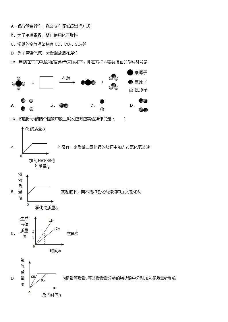 2023-2024学年内蒙古自治区赤峰市九年级化学第一学期期末质量跟踪监视试题含答案第3页