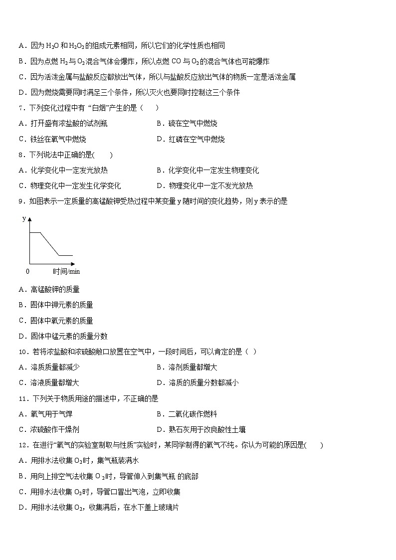 2023-2024学年内蒙古乌兰浩特市第十三中学九年级化学第一学期期末达标测试试题含答案第2页