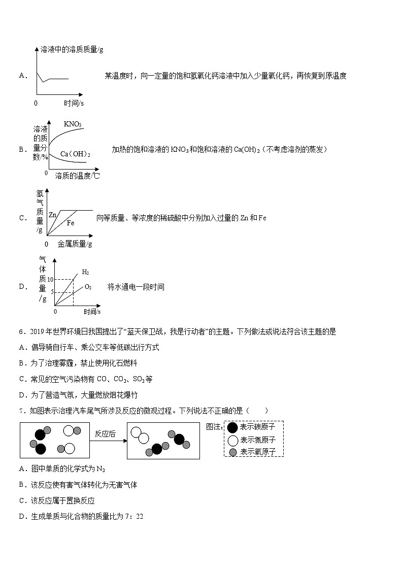 2023-2024学年北京市通州区九级化学九年级第一学期期末经典模拟试题含答案02