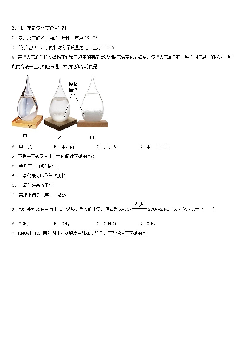 2023-2024学年内蒙古霍林郭勒市九上化学期末质量检测模拟试题含答案第2页