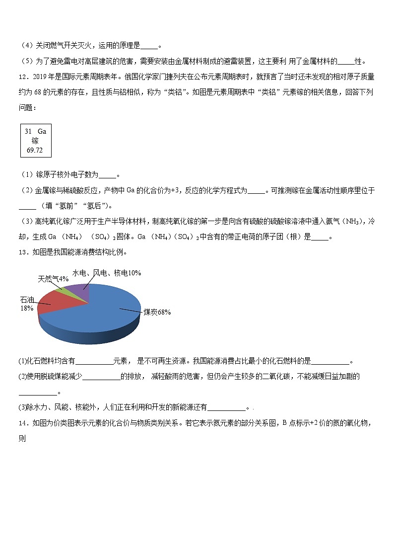 2023-2024学年吉林省东北师范大附属中学九年级化学第一学期期末预测试题含答案第3页
