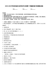 2023-2024学年吉林省吉大附中化学九年级第一学期期末复习检测模拟试题含答案