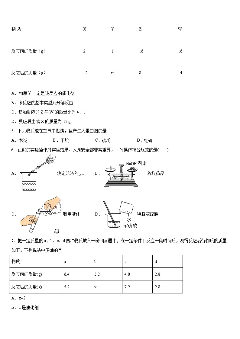 2023-2024学年吉林省松原宁江区五校联考九年级化学第一学期期末质量跟踪监视试题含答案第2页
