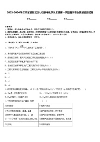 2023-2024学年哈尔滨松北区七校联考化学九年级第一学期期末学业质量监测试题含答案