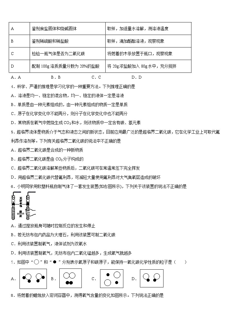 2023-2024学年吉林省靖宇县九年级化学第一学期期末调研试题含答案02