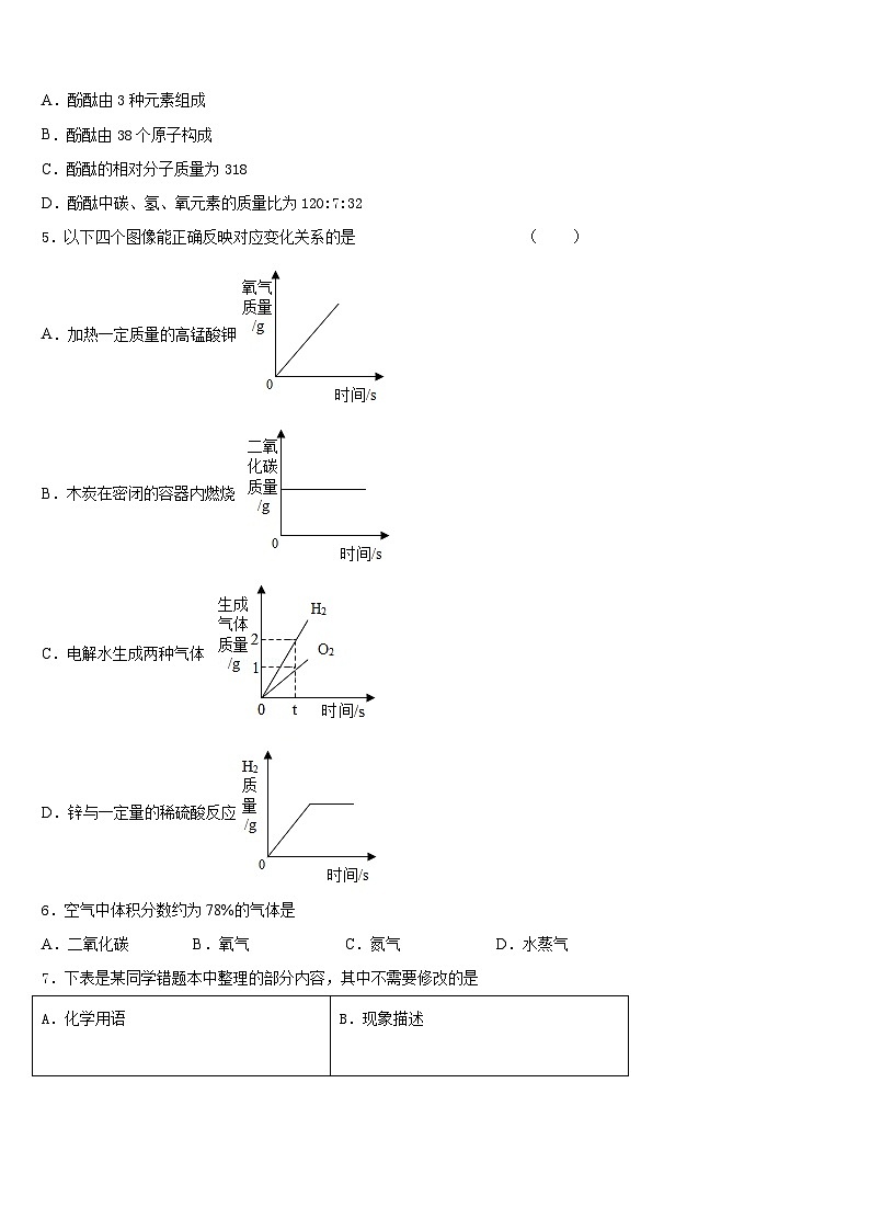 2023-2024学年吉林省长春市朝阳区九年级化学第一学期期末监测试题含答案第2页