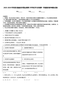 2023-2024学年四川省南充市营山县第三中学化学九年级第一学期期末联考模拟试题含答案