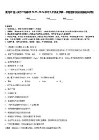 黑龙江省大庆市三站中学2023-2024学年九年级化学第一学期期末质量检测模拟试题含答案