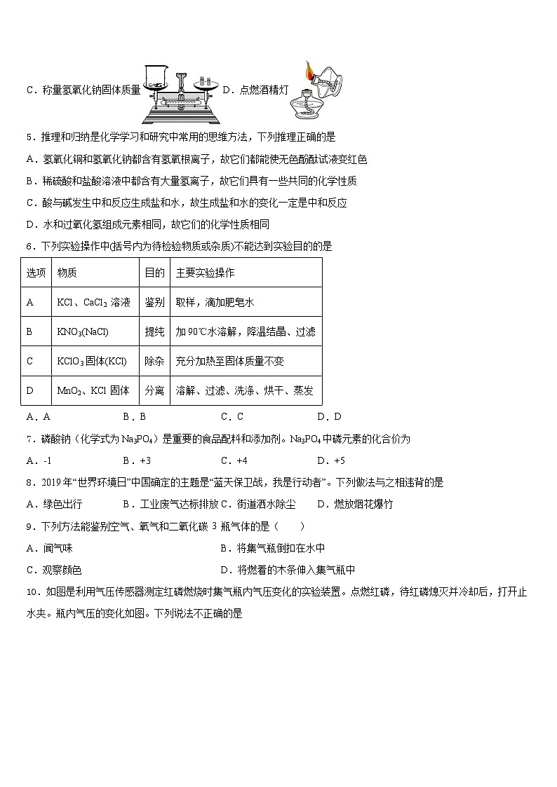 2023-2024学年四川省成都市育才学校化学九年级第一学期期末预测试题含答案第2页