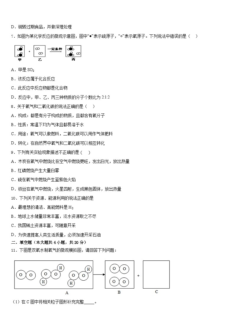 2023-2024学年四川省广安市华蓥市第一中学九年级化学第一学期期末质量检测模拟试题含答案第2页