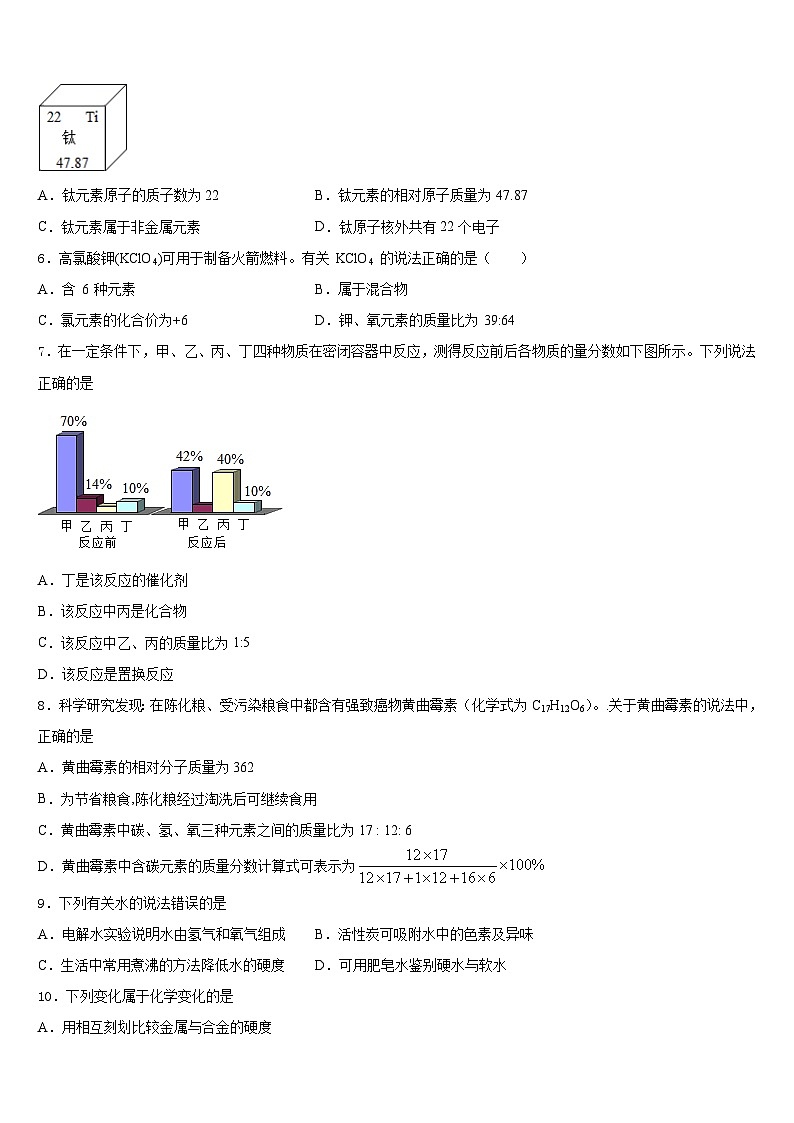 2023-2024学年大连市三十五中学九上化学期末质量跟踪监视模拟试题含答案第2页