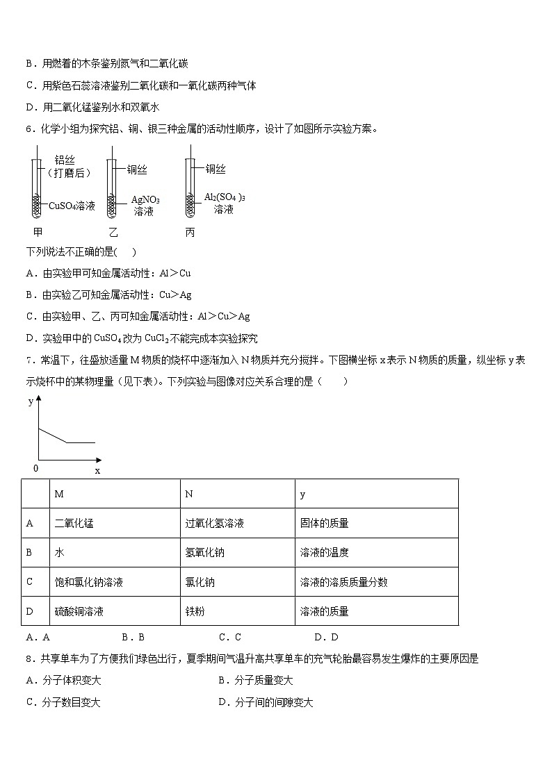 2023-2024学年四川省渠县联考化学九年级第一学期期末质量检测模拟试题含答案第2页