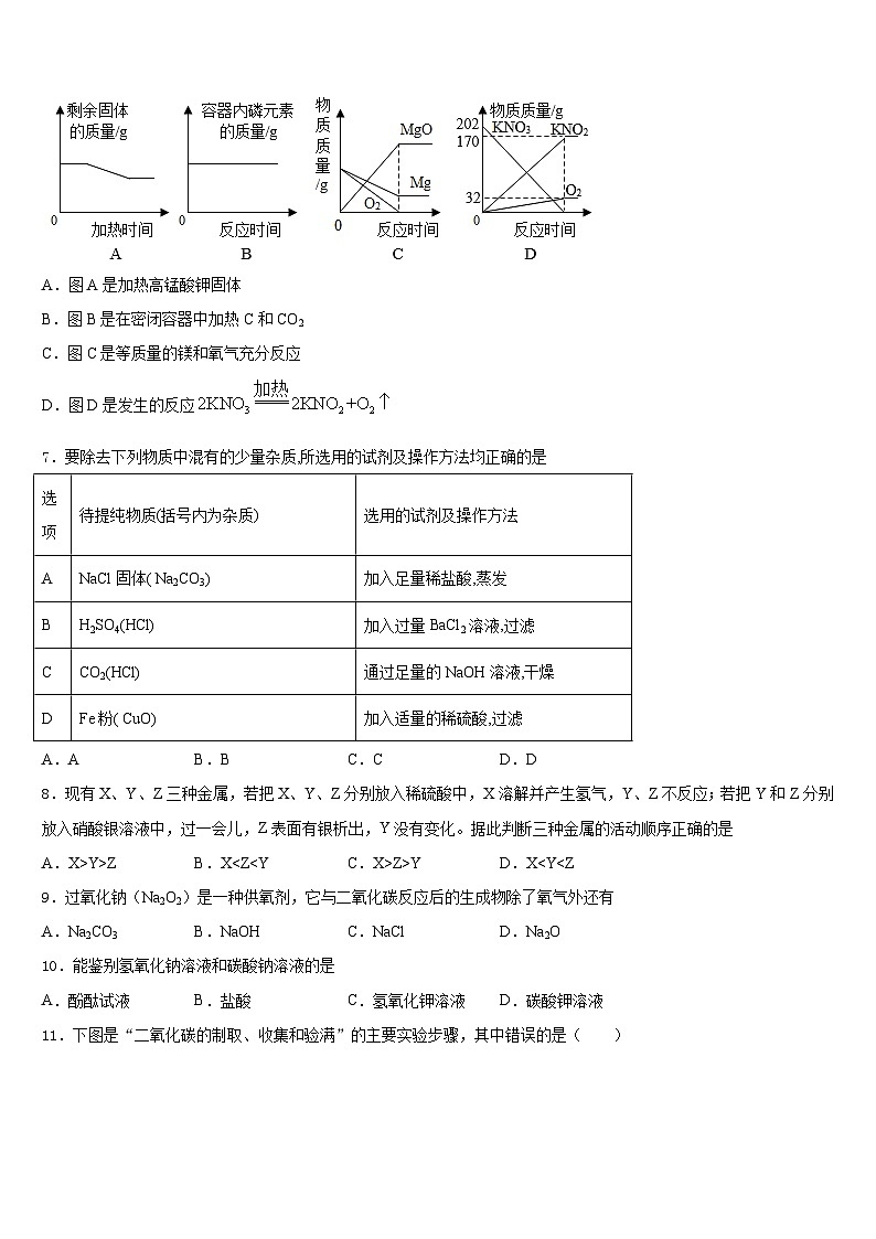 2023-2024学年四川省绵阳外国语学校九年级化学第一学期期末质量跟踪监视试题含答案第2页