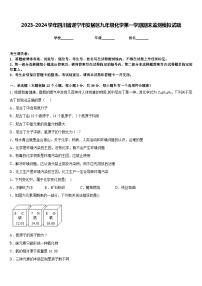 2023-2024学年四川省遂宁市安居区九年级化学第一学期期末监测模拟试题含答案