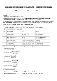 2023-2024学年天津市红桥区名校九年级化学第一学期期末复习检测模拟试题含答案