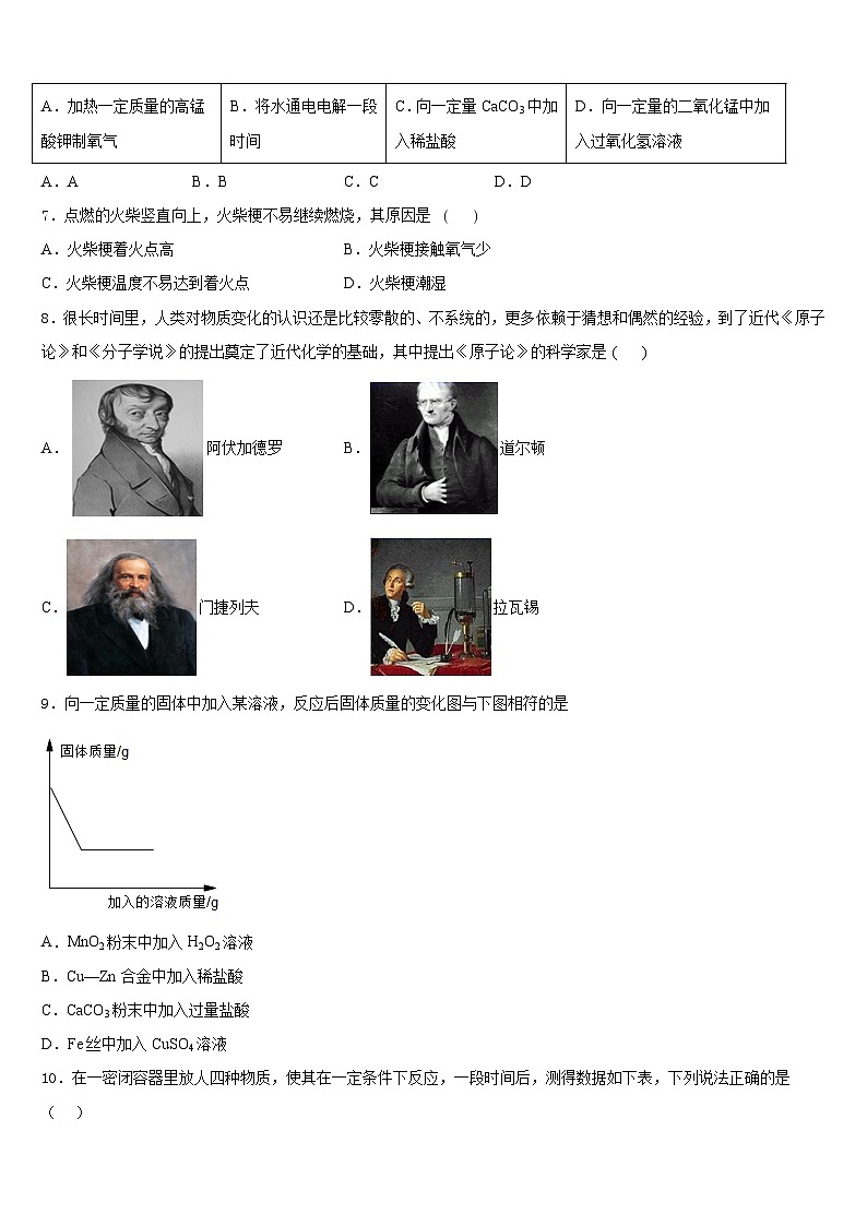 2023-2024学年天津市红桥区复兴中学化学九上期末质量检测模拟试题含答案第3页