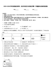 2023-2024学年安徽省合肥市、安庆市名校九年级化学第一学期期末达标检测试题含答案