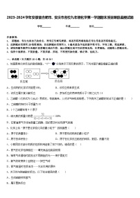 2023-2024学年安徽省合肥市、安庆市名校九年级化学第一学期期末质量跟踪监视试题含答案